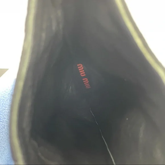 Miu Miu Tall Boots Size 38 1/2 Black - Picture 13 of 16